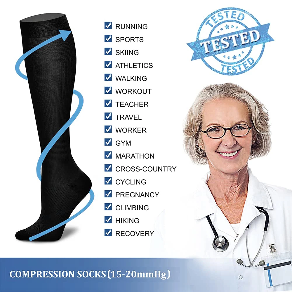 여성용 및 남성용 압박 스타킹 1켤레, 15-20 mm - Compression Sock Medical 리뷰 및 가격
