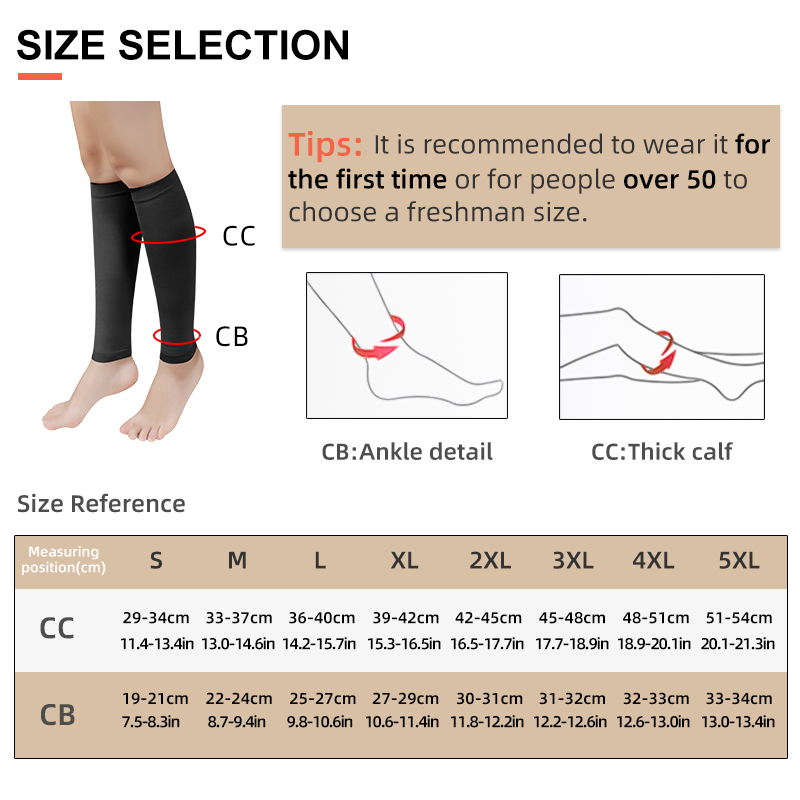 플러스 사이즈 S-5XL 러닝 운동용 압박 슬리브 레그 - Compression Sock Medical 리뷰 및 가격